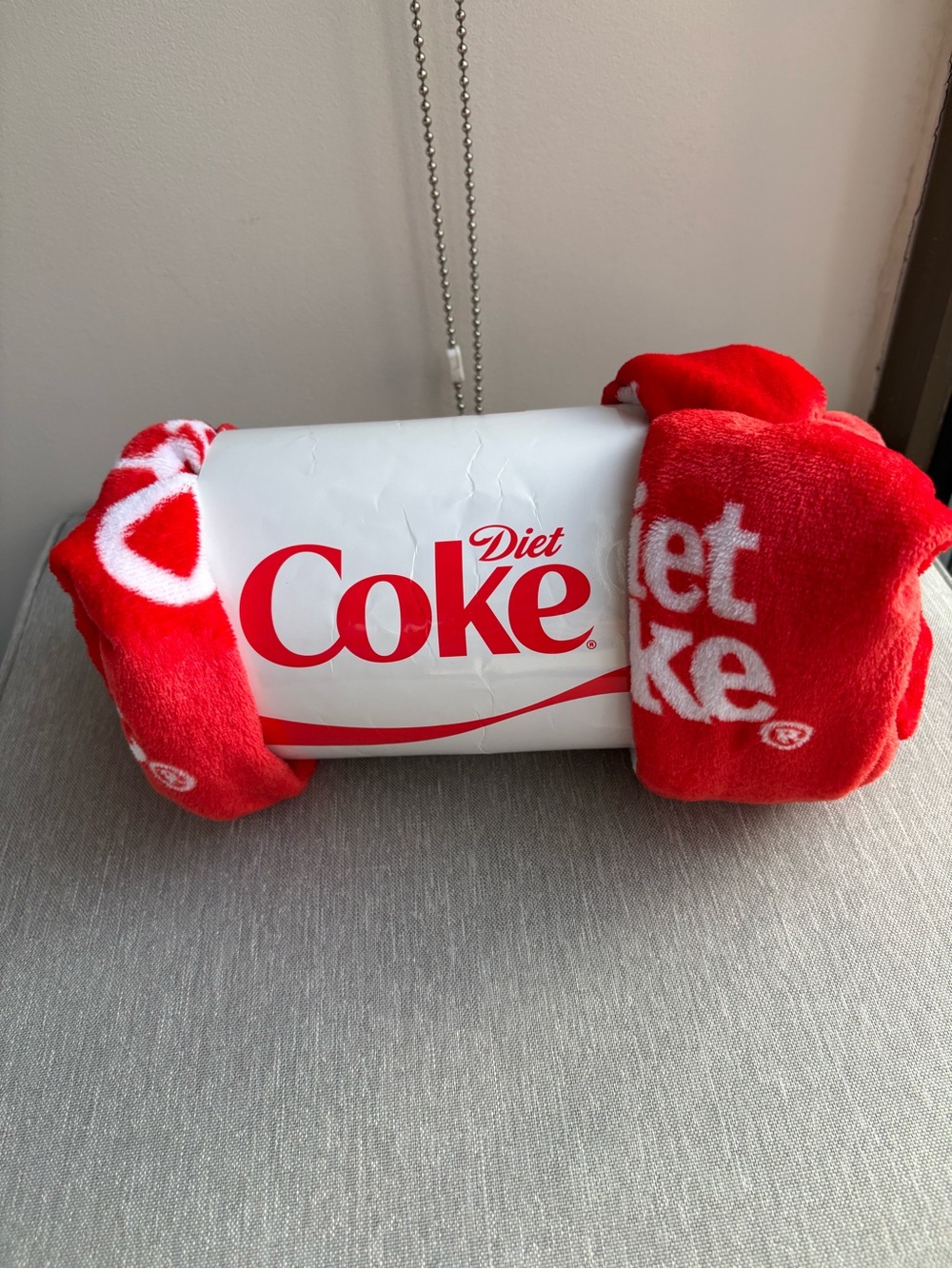 Diet Coke Red Plush Throw Blanket with Logo